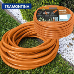 Tramontina Mangueira Super Flex com Engates Rosqueados e Esguicho em PVC, Laranja, 10 M na Amazon