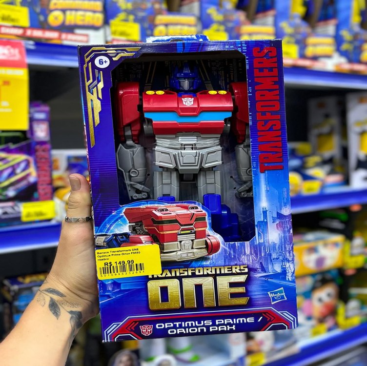 Transformers One MegaMega Changer Optimus Prime (Orion Pax) Figura 28 cm para Crianças Idade 6+ na Amazon