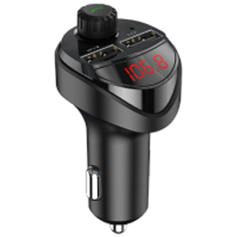 Transmissor Kuulaa Bluetooth FM Veicular Dual USB na Aliexpress