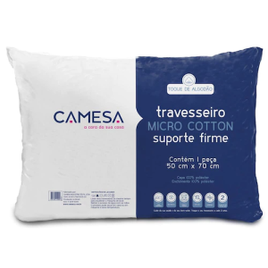 Travesseiro Camesa Micro Cotton Suporte Firme em 100% Poliéster 50 x 70 cm na Extra