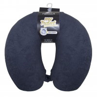 Travesseiro De Viagem My Travel - Fibra Siliconizada - Preto - Fibrasca, Formato "U" Anatomico Cervical na Amazon