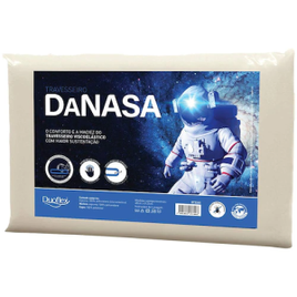 Travesseiro Duoflex Danasa Poliuretano Malha em Poliéster 36 x 56cm - Bege na Casas Bahia