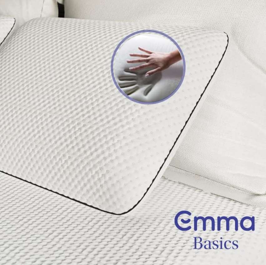 Travesseiro Memory Visco Emma Basics – Tecnologia NASA desenvolvida na Alemanha na Amazon