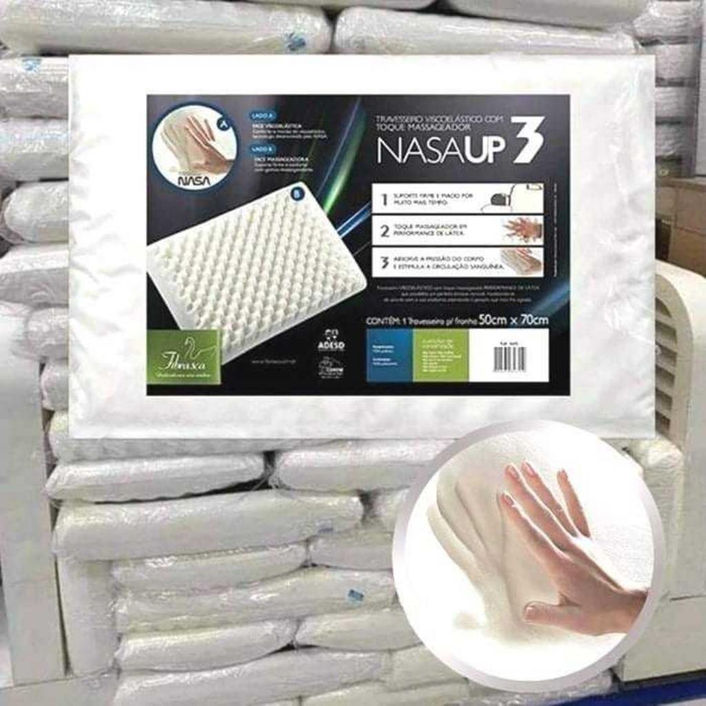 Travesseiro Nasa Up 3 para Fronhas, Revestimento 100% Poliéster, Branco, Fibrasca na Amazon