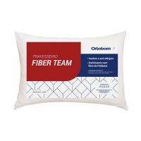 Travesseiro Poliéster Siliconizado Ortobom 45x65cm Fiber Team Branco 1 Peça na Carrefour