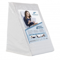 Travesseiro Triangular Encosto Anatômico – Branco - Fibrasca na Amazon