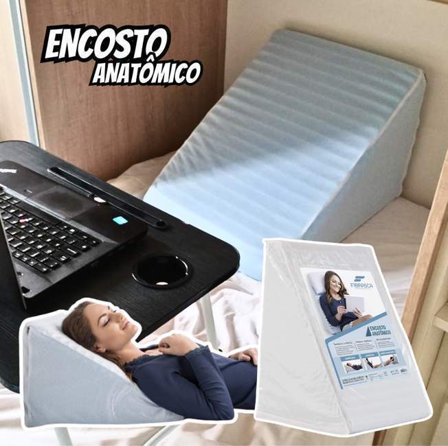 Travesseiro Triangular Encosto Anatômico – Branco – Fibrasca na Amazon