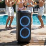 TRC 5590 – Caixa de Som Amplificada Portátil com Bluetooth; Controle Remoto; Entrada USB; Iluminação em LED; Disco Ligthing; Microfone com Fio e TWS; – 1000W RMS; Black na Amazon TRC 5590 – Caixa de Som Amplificada Portátil com Bluetooth; Controle Remoto; Entrada USB; Iluminação em LED; Disco Ligthing; Microfone com Fio e TWS; – 1000W RMS; Black na Amazon