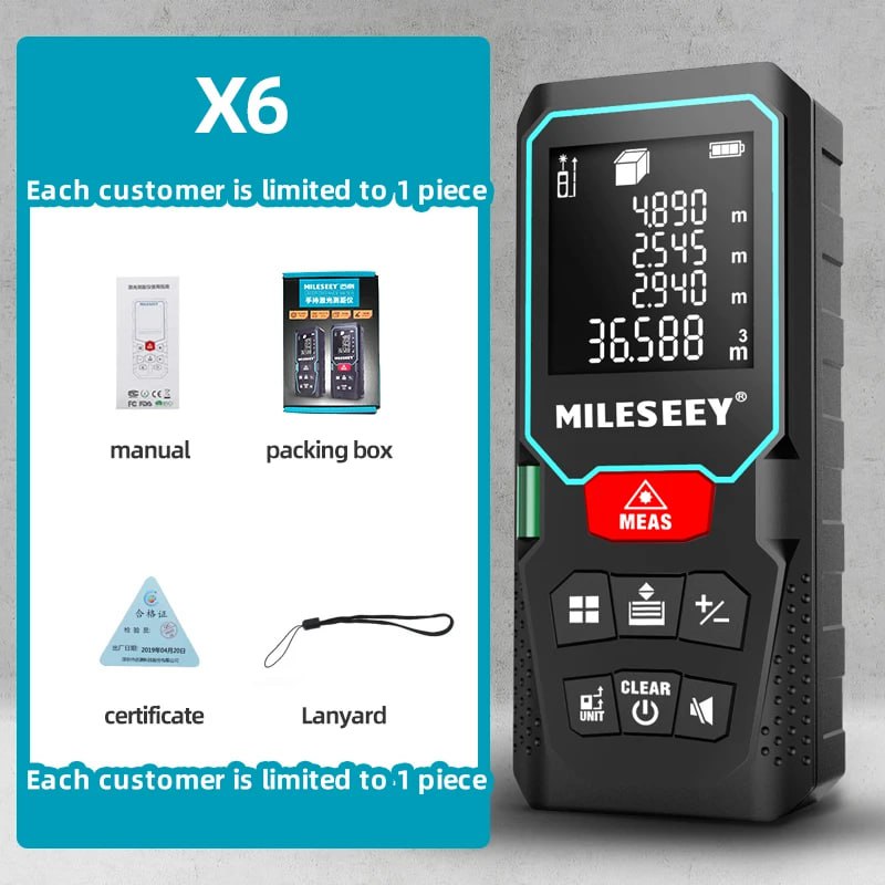 Trena a Laser MILESEEY X6 40 metros na Aliexpress