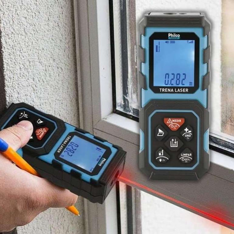 Trena Laser Philco Force c/ memória e calculadora PTL01 na Amazon