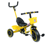 Triciclo Infantil Amarelo 2 Em 1 Mega Compras Com Pedal E Cesto Para Passeio na Amazon