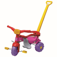 Triciclo Tico Tico Magic Toys Mônica Com Aro Para Proteção - Rosa/Vermelho/Lilás/Amarelo na Casas Bahia
