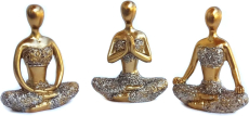 Trio Decorativo Yoga Meditação Em Resina meditando posição enfeite rezando kit cj na Amazon