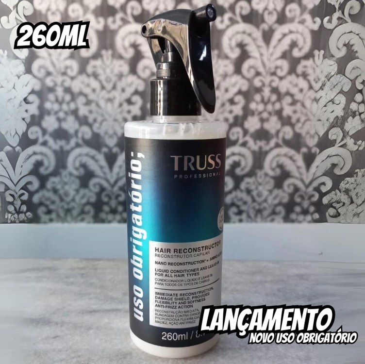 Truss Reconstrutor Capilar Uso Obrigatório Spray | Hidratação e Reconstrução Imediata | 260ml na Amazon