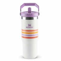 Tumbler Térmico Flip Straw Varsity Cream Lilac Stripes | 887 ML na Amazon