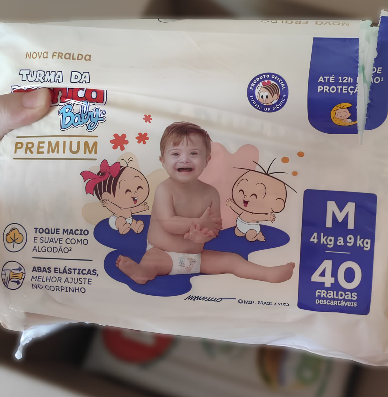 Turma da Mônica Baby Premium Econômica M 40 Unidades na Amazon