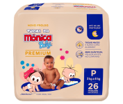 Turma da Mônica Baby Premium Jumbo P 26 Unidades na Amazon