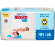 Turma da Mônica Baby – Fralda, Jumbo, RN, 36 Unidades na Amazon