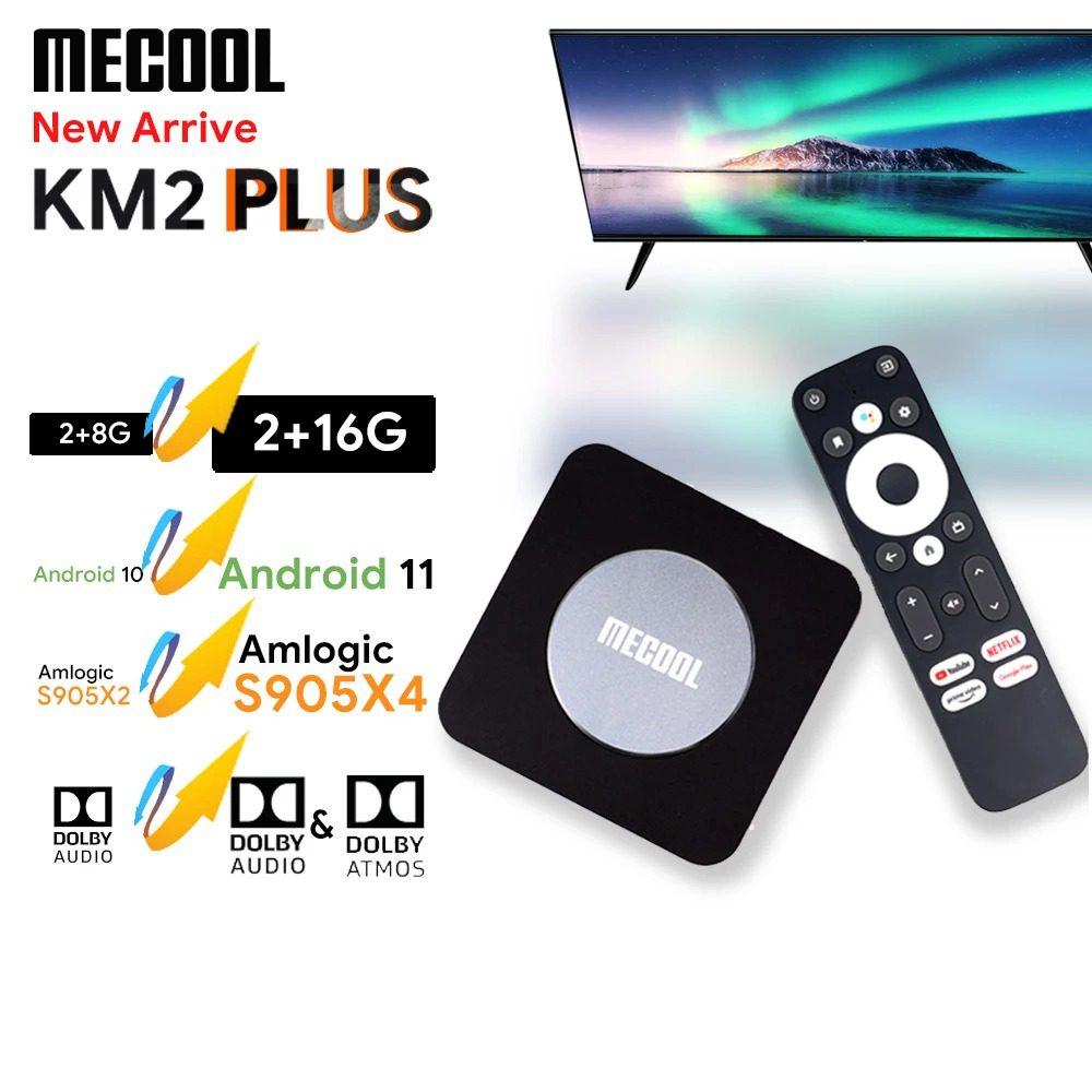 TV Box Mecool KM2 PLUS Cupom na Aliexpress
