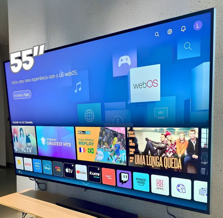 TV LG 55″ Smart OLED 4K UHD OLED55C4PSA Processador α9 Ger7 AI Painel 144Hz Intensificador de Brilho Design Ultra Slim Dolby Vision Dolby Atmos na Amazon