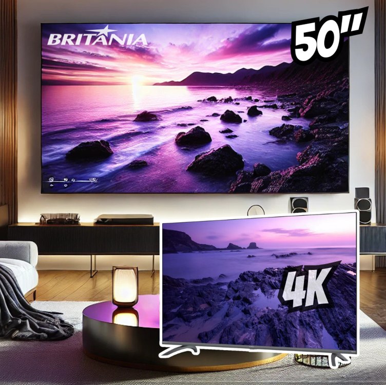 TV Smart TV 50” Britânia Roku TV LED Dolby Audio BTV50VA4REGB na Amazon