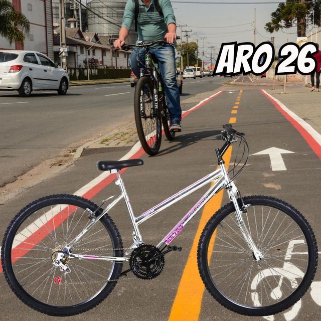 ULTRA BIKE Chrome Line Feminina Aro 26 – 18 Marchas Cromado na Amazon