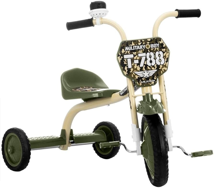 ULTRA BIKE Triciclo Top Boy Motoca Military, Verde Militar na Amazon
