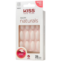 Unhas Postiças Kiss New York Salon Naturals Longo Estileto - 28 Unidades na Casas Bahia