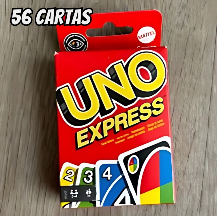 UNO, Jogo de Cartas Express com 56 Cartas, Para Crianças, Adultos & Noite de Jogos, Mattel na Amazon