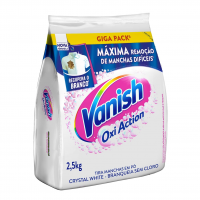 Vanish Tira Manchas Em Pó Crystal White Oxi Action 2 5Kg Para Roupas Brancas na Amazon