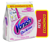 Vanish Tira Manchas Em Pó Crystal White Oxi Action 400G Para Roupas Brancas Refil Econômico na Amazon