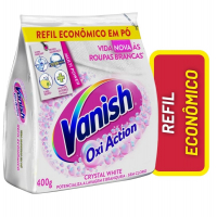 Vanish Tira Manchas Em Pó Crystal White Oxi Action 400G Para Roupas Brancas Refil Econômico na Amazon