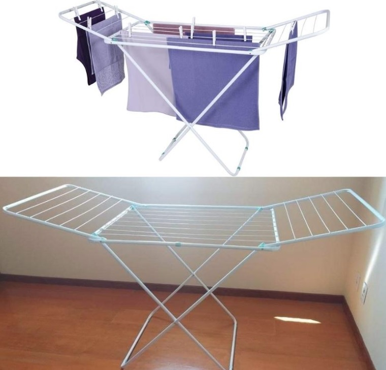 Varal de Chão 144x49cm com Abas Slim Mor na Casas Bahia