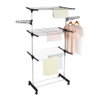 Varal De Chão 3 Andares Grande De Roupas Dobrável Regulável Retrátil Com Rodinhas E Ganchos Compacto na Amazon
