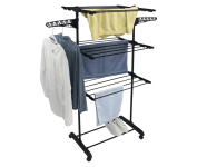 Varal De Chão 3 Andares Grande de Roupas Dobrável Regulável Retrátil com Rodinhas e Ganchos Compacto na Amazon