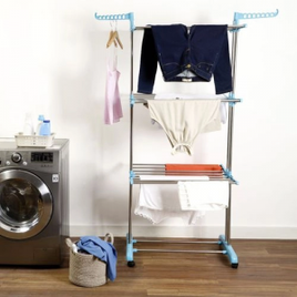 Varal de Chão Vertical Inox com 3 Andares - Fun Clean na Americanas