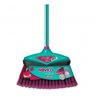 Vassoura Com Cabo, Linha Noviça., Noviça, Multicolorido (Verde, Rosa E Laranja) na Amazon