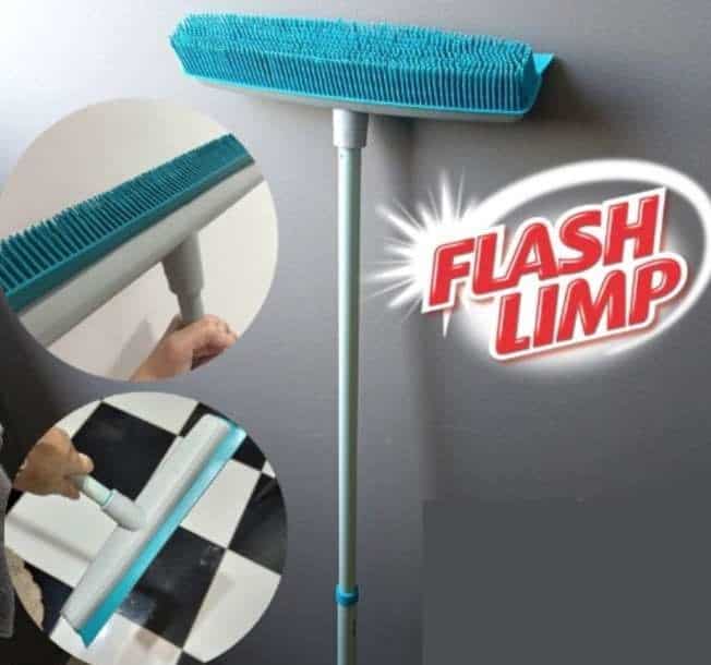 Vassoura emborrachada Multiuso 2 em 1, (Varre pelos até mesmo de carpetes e tapetes), FLP6132, Flash Limp na Amazon