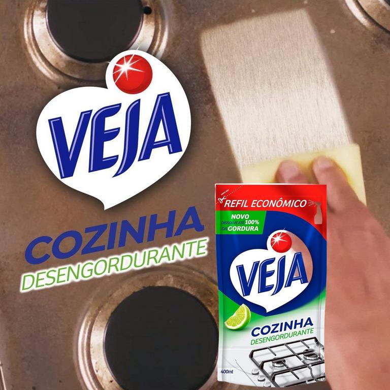 Veja Cozinha – Desengordurante Limão, Refil Econômico 400ml na Amazon
