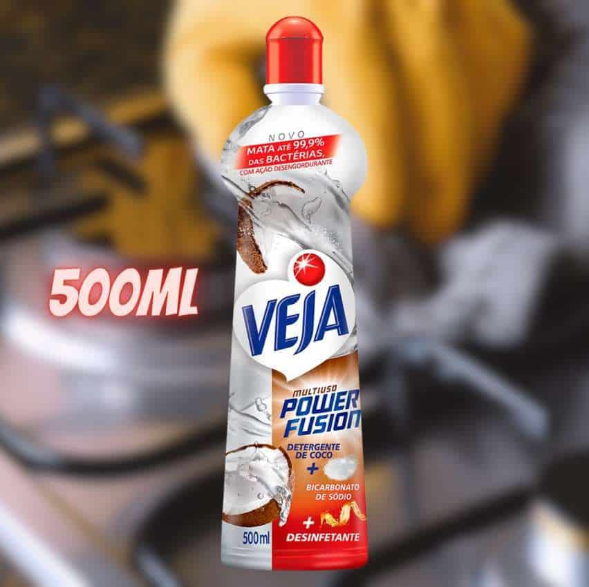 Veja Desinfetante Multiuso Power Fusion Coco 500Ml Branco/Vermelho na Amazon