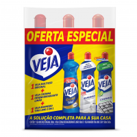 Veja Kit - 1 Limpadores Multiuso Original 500Ml + 1 Limpador Cozinha Desengordurante Limão 500Ml + 1 Limpador Banheiro Tira Limo 500Ml Azul E Branco na Amazon