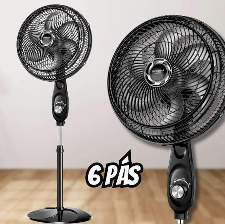 Ventilador Coluna Mondial 220V, 30cm, 6 pás, Turbo – VT-30C-NB na Amazon