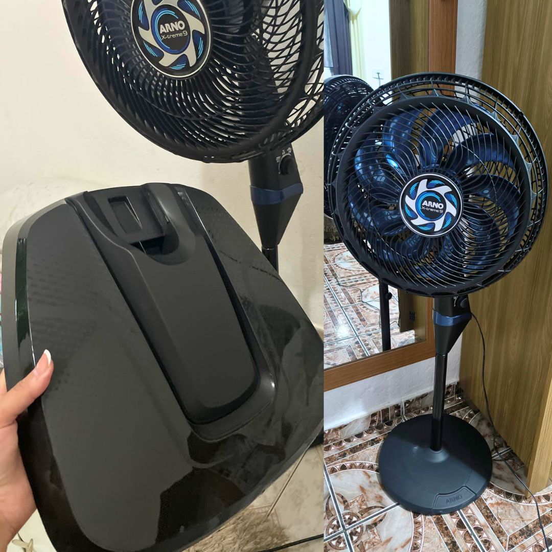 Ventilador de Coluna Arno X-TREME 9 40cm 2 em 1 VE9M, 160W. Coluna ou Mesa, 9 Pás, 3 Velocidades, Oscilação 80º, Altura Ajustável de até 1,5m, Modo Sono Tranquilo, 110V na Amazon