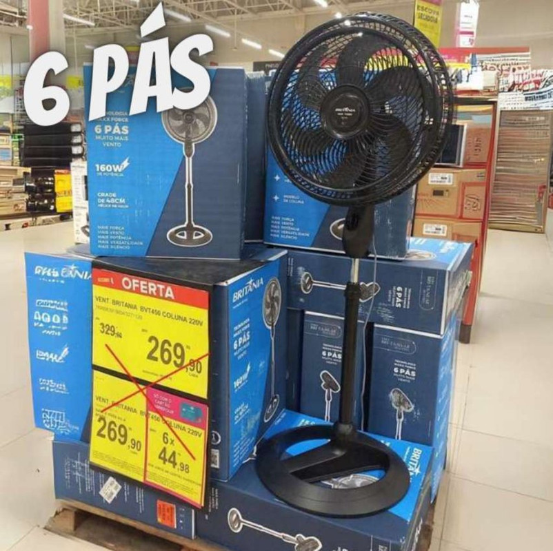 Ventilador de Coluna Britânia BVT450 Maxx Force 160W 127V na Amazon