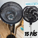Ventilador de Coluna Mallory Athos 140W, Silencioso, Com Hélice de 15 pás, Grade Especial em Sistema TS, Máxima Vazão e Mínimo Ruído – PR – GR – 220V na Amazon