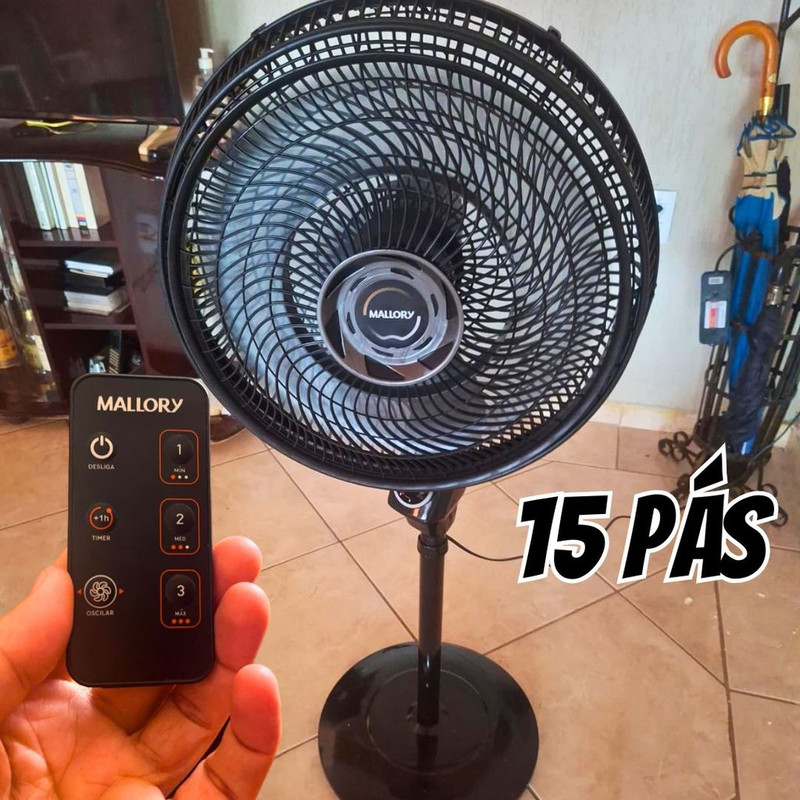 Ventilador de Coluna Mallory Max Control Com Controle Remoto 140W, Silencioso, Com Hélice de15 pás, Grade Especial em Sistema TS, Máxima Vazão e Mínimo Ruído – PR-GR na Amazon