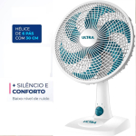 Ventilador de mesa 30cm, Ultra, 110V, Branco/Azul – V-30-6P na Amazon