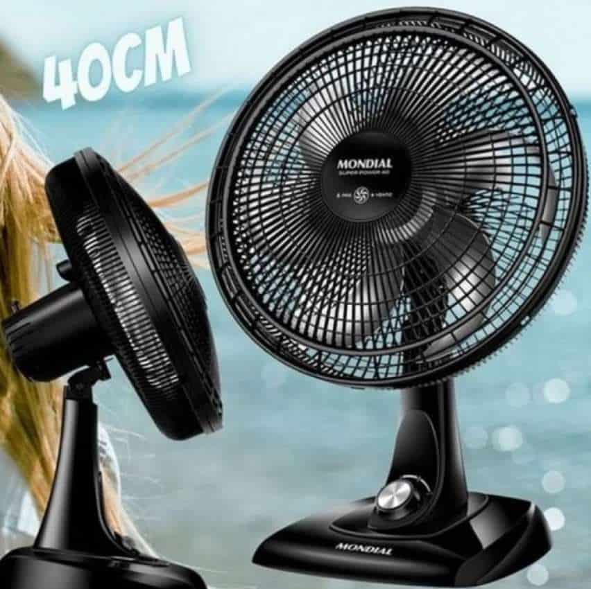 Ventilador de Mesa 40cm Super Power, Mondial, Preto/Prata, 140W, 110V - VSP-40-B na Amazon