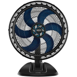 Ventilador de Mesa Arno 50cm Xtreme Force Breeze VB50 Preto com Azul 127V na Casa e Vídeo