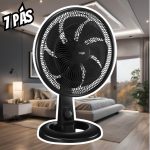 Ventilador de Mesa Elgin Breeze Air Preto 40cm 7 Pás 110V na Amazon